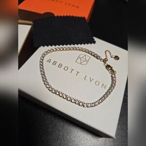 Abbott Lyon Tennis Bracelet in Gold, New with Packaging, Jewelry for Her, Gifts